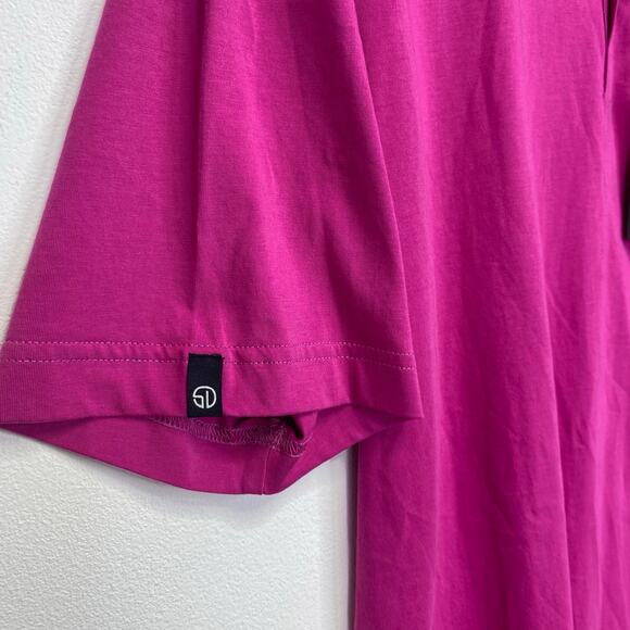 STRAIGHT DOWN Golf Classic Polo Mens Sz M Pink Solid Pima Cotton Performance NWT - Picture 4 of 9